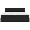 vidaXL Ottomani voodiraam madratsitega, must, 160x200 cm, samet