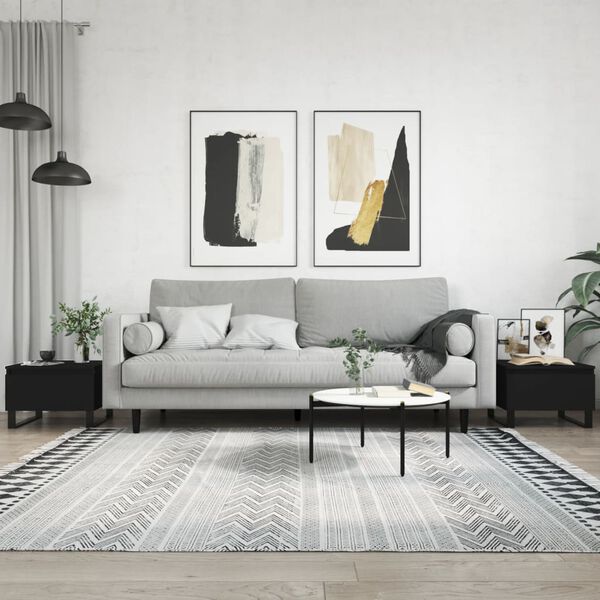 vidaXL kohvilaud 2 tk, must, 50 x 46 x 35 cm, tehispuit