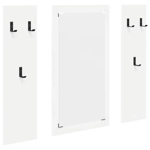 vidaXL Seinale kinnitatav riidepuu Valge 96 x 1,5 x 90 cm Tehispuit