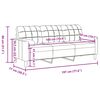 vidaXL 3-kohaline diivan patjadega, must, 180 cm, samts