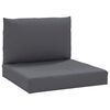 vidaXL euroaluse istmepadjad 2 tk, antratsiithall, oxford-kangas
