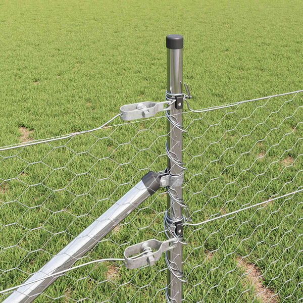 vidaXL Aiapost H&otilde;bedane 10 x 0,8 m (36 mm v&otilde;rgu) Teras