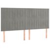 vidaXL peatsiplaat, helehall, 200 x 5 x 118/128 cm, samet