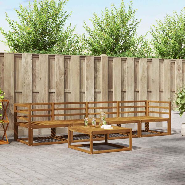 vidaXL V&auml;li diivanikomplekt 5 pcs Neutraalne Tugev akatsiapuu