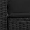 vidaXL 2-kohaline aiadiivan koos patjadega, must, polürotang