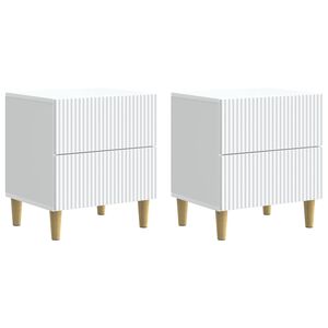 vidaXL &Ouml;&ouml;lambi kapp sahtliga 2 pcs Valge 43 x 34,5 x 48 cm Tehispuit