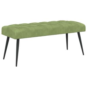 vidaXL N&ouml;&ouml;riga pehmendatud pink Hele roheline 110 x 40 x 46 cm Samet