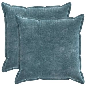 vidaXL Diivanipadi 2 pcs HOUTEN Sinine 80 x 80 cm &Scaron;en&uuml;&uuml;lfabric