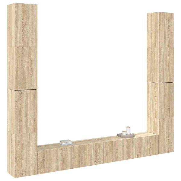 vidaXL 6-osaline telerikappide komplekt, Sonoma tamm, tehispuit