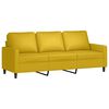 vidaXL 3-osaline diivanikomplekt patjadega, kollane, samet