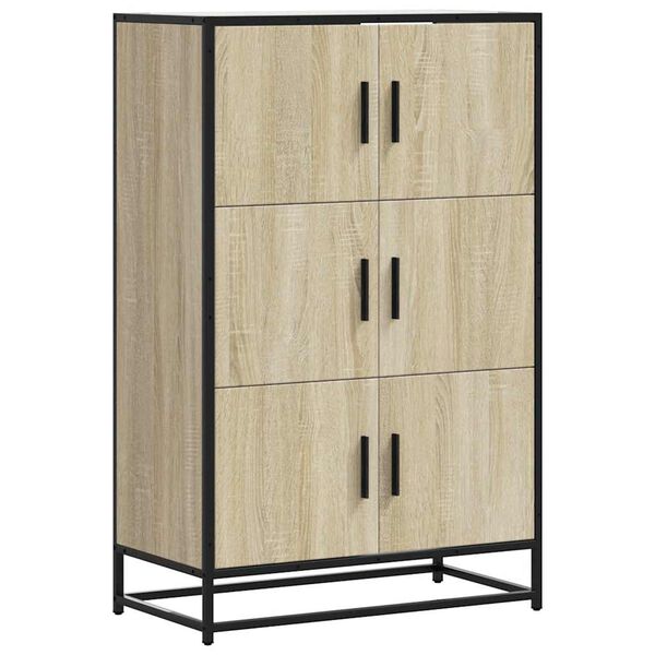 vidaXL Highboard Sonoma tamm 68x35x106,5 cm inseneritud puit ja metall