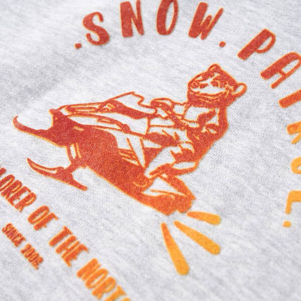 Laste kapuutsiga dressipluus, hallisegu ja oranž, 104