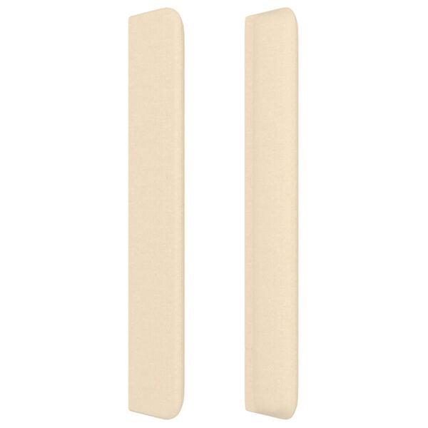 vidaXL voodipeats servadega, kreemjas, 203x16x118/128 cm, kangas