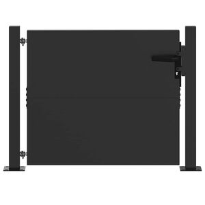 vidaXL Aia aed lukuga Must 110 x 105 cm Pulberv&auml;rvitud teras