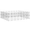 vidaXL 52 paneeliga lemmiklooma aedik uksega, must, 245 x 210 x 70 cm, teras
