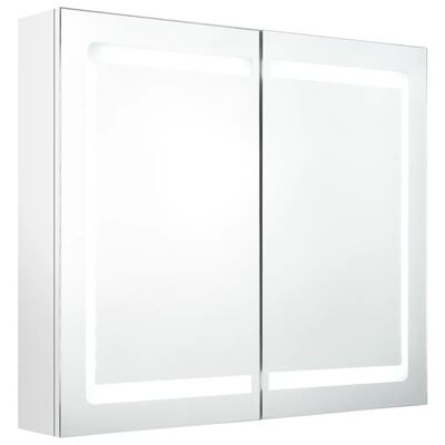 vidaXL LED vannitoa peegelkapp, säravvalge, 80 x 12 x 68 cm