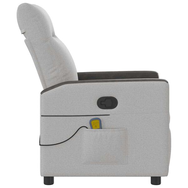 vidaXL Massage Recliner Tool Cloud Grey Fabric