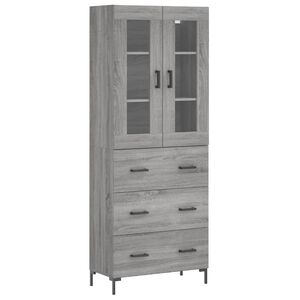 vidaXL k&otilde;rge kapp, hall Sonoma tamm, 69,5 x 34 x 180 cm, tehispuit