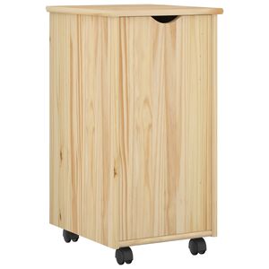 vidaXL Rattaga kapp Pruun 34 x 39 x 65,5 cm Kindel m&auml;nnipuidust