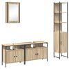 vidaXL Vannitoa m&ouml;&ouml;bleset 4 tk Sonoma tamm 33 x 33 x 185,5 cm