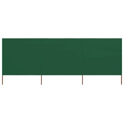 vidaXL tuulekaitse sein 3 paneelist, kangas, 400 x 80 cm roheline