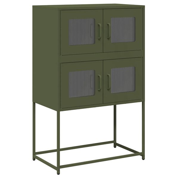 vidaXL Highboard Olive Green 68x39x107 cm Teras