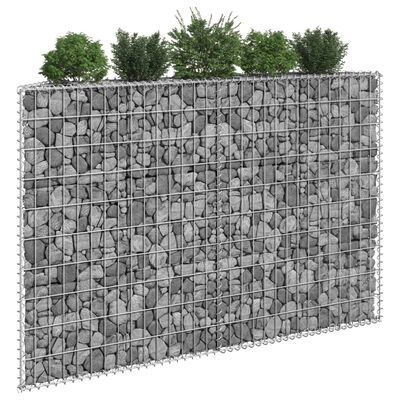 vidaXL gabioon-taimelava, tsingitud teras, 150 x 20 x 100 cm