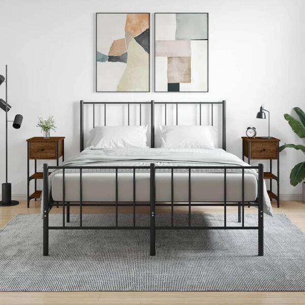 vidaXL öökapid 2 tk, pruun tamm, 34 x 36 x 70 cm, tehispuit