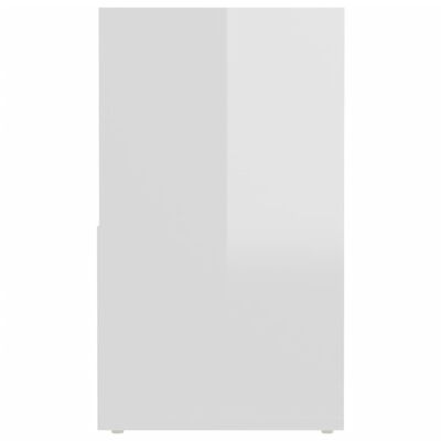 vidaXL telerikapp, kõrgläikega valge, 149 x 30 x 52 cm, puitlaastplaat