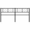 vidaXL metallist vahetatav voodipeats, must, 200 cm