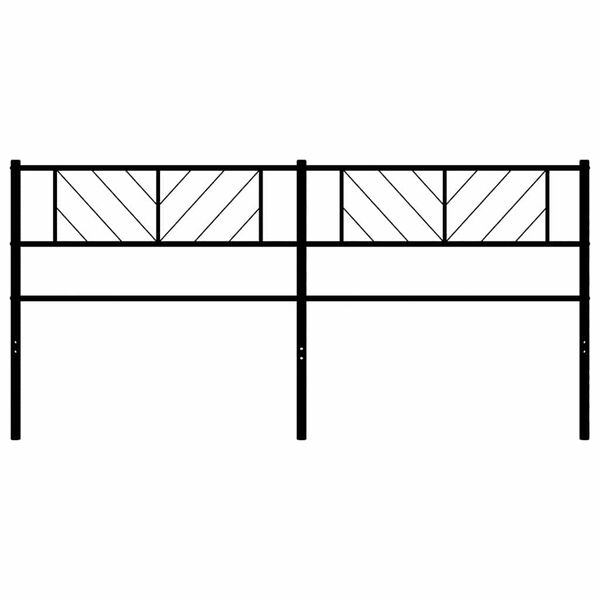 vidaXL metallist vahetatav voodipeats, must, 200 cm