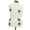 vidaXL reguleeritav kleidimannekeen, naine, kreemjas, L, suurus 44-50