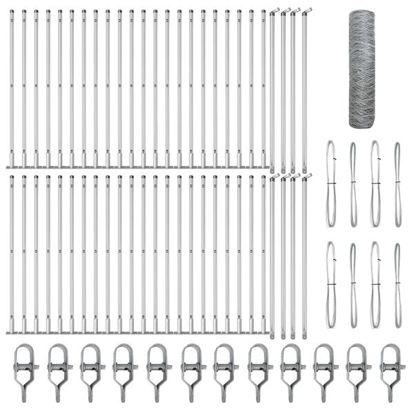 vidaXL Aiapost H&otilde;bedane 100 x 0,5 m (50 mm v&otilde;rk) Teras