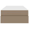 vidaXL Voodi hoiukohaga ja madratsiga madratsiga 2 pcs Cappuccino Nahk