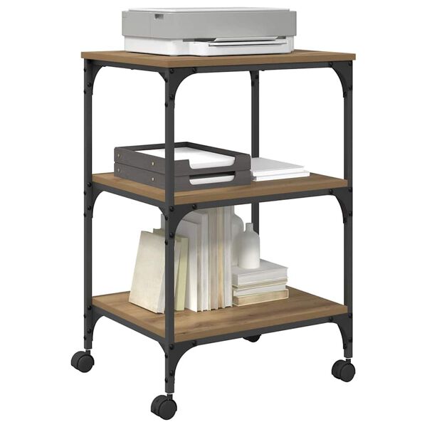 vidaXL Printeri alus Käsitööpuu 50 x 41 x 75 cm Tehispuit