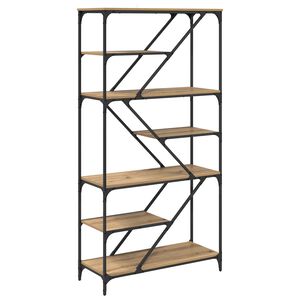 vidaXL Raamatukapp 9 tasandit 91 x 36 x 176 cm Tehispuit K&auml;sit&ouml;&ouml;puu