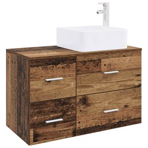 vidaXL Vannitoa m&ouml;&ouml;bleset 2 pcs Vana puit Tehispuit