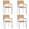 vidaXL Aia s&ouml;&ouml;gilaudade komplekt 5 pcs Pruun Tugev teakpuit