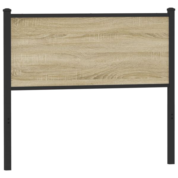 vidaXL vahetatav voodipeats Sonoma tamm 107 cm tehispuit ja teras