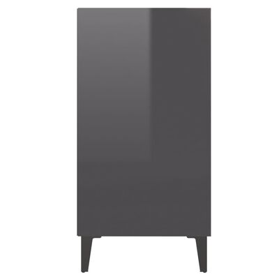 vidaXL puhvetkapp, kõrgläikega hall, 57 x 35 x 70 cm, puitlaastplaat