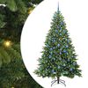 vidaXL Tehisj&otilde;ulupuu koos 300 LED-iga Roheline 180 cm PE ja PVC