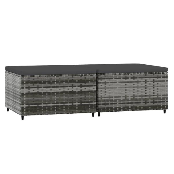 vidaXL aia jalapingid istmepatjadega 2 tk, hall, polürotang