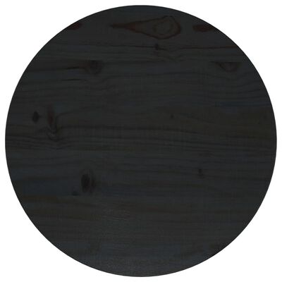 vidaXL lauaplaat, must Ø40x2,5 cm, männipuit