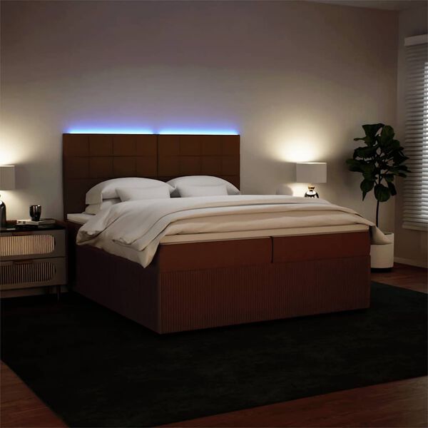 vidaXL kontinentaalvoodi madratsiga, roosa, 200x200 cm, samet