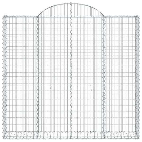 vidaXL kaarekujulised gabioonkorvid 3 tk, 200x30x180/200 cm, raud