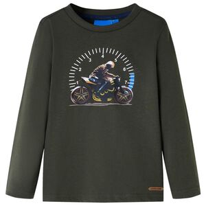 Pikkade varrukatega lastes&auml;rk, khaki, 104