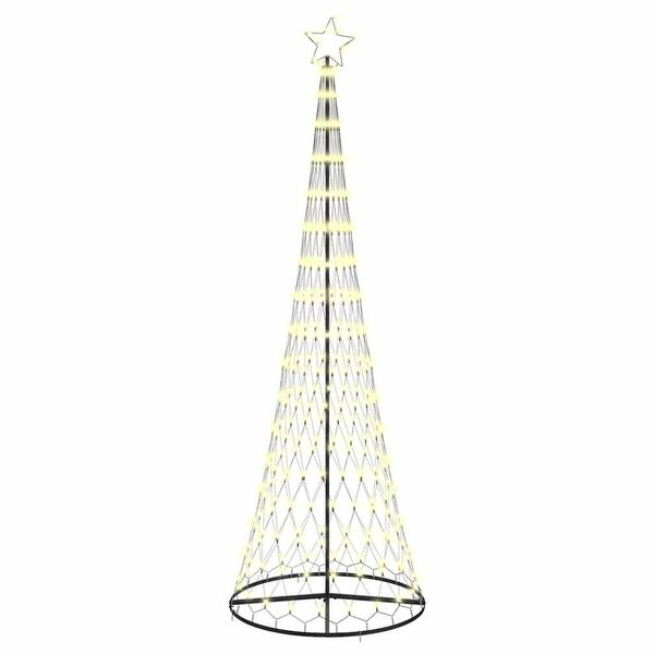 vidaXL LED jõulupuu Soe valge 100.5 x 100.5 x 302.5 cm Metall