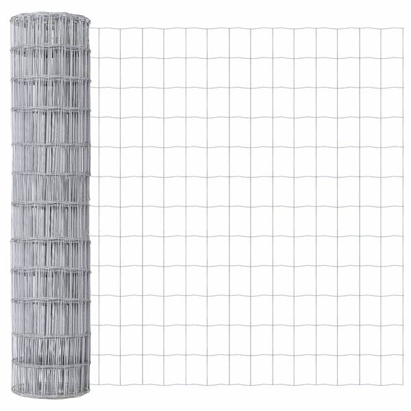 vidaXL Euroopa aed Hõbedane 1.2 x 10 m Kuumtsinkitud raud