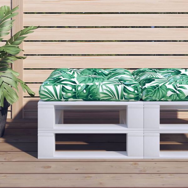 vidaXL euroaluse istmepadi, lehemuster, 60 x 60 x 12 cm, kangas