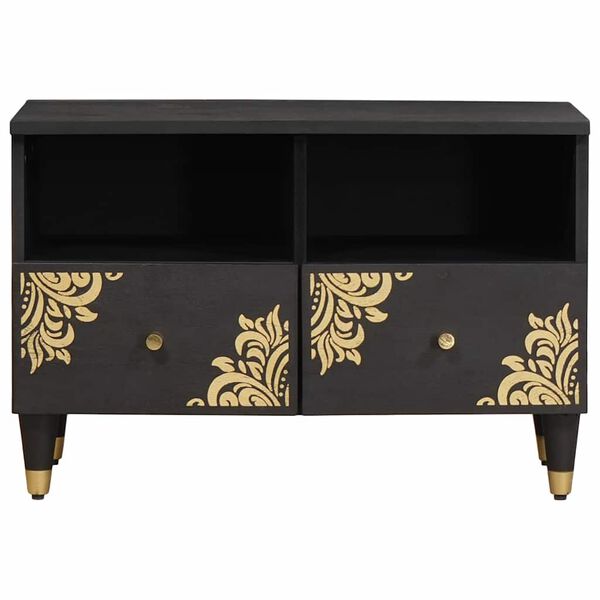 vidaXL Telerikapp sahtliga Must 70 x 33 x 46 cm Tugev mango puu